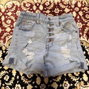 High Rise Jean Shorts